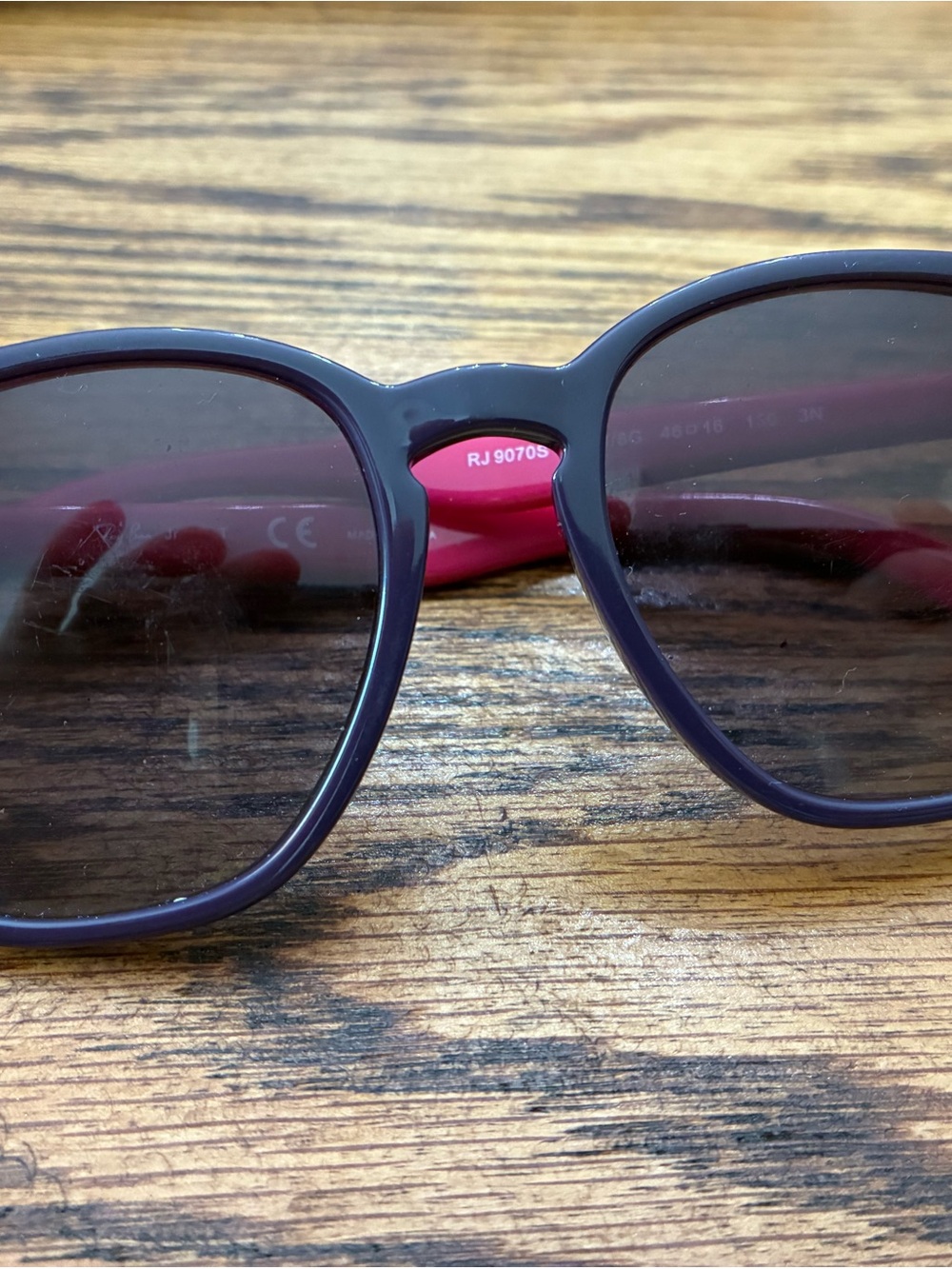 Authentic Ray-Ban Kids Purple Frames with Pink Temples and Blue Pouch - Picture 2 of 7